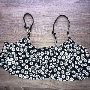Floral bikini top